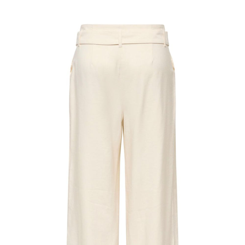 Only Cream Polyester Dress Pants