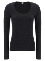 TOTEME Gray Viscose Cardigan