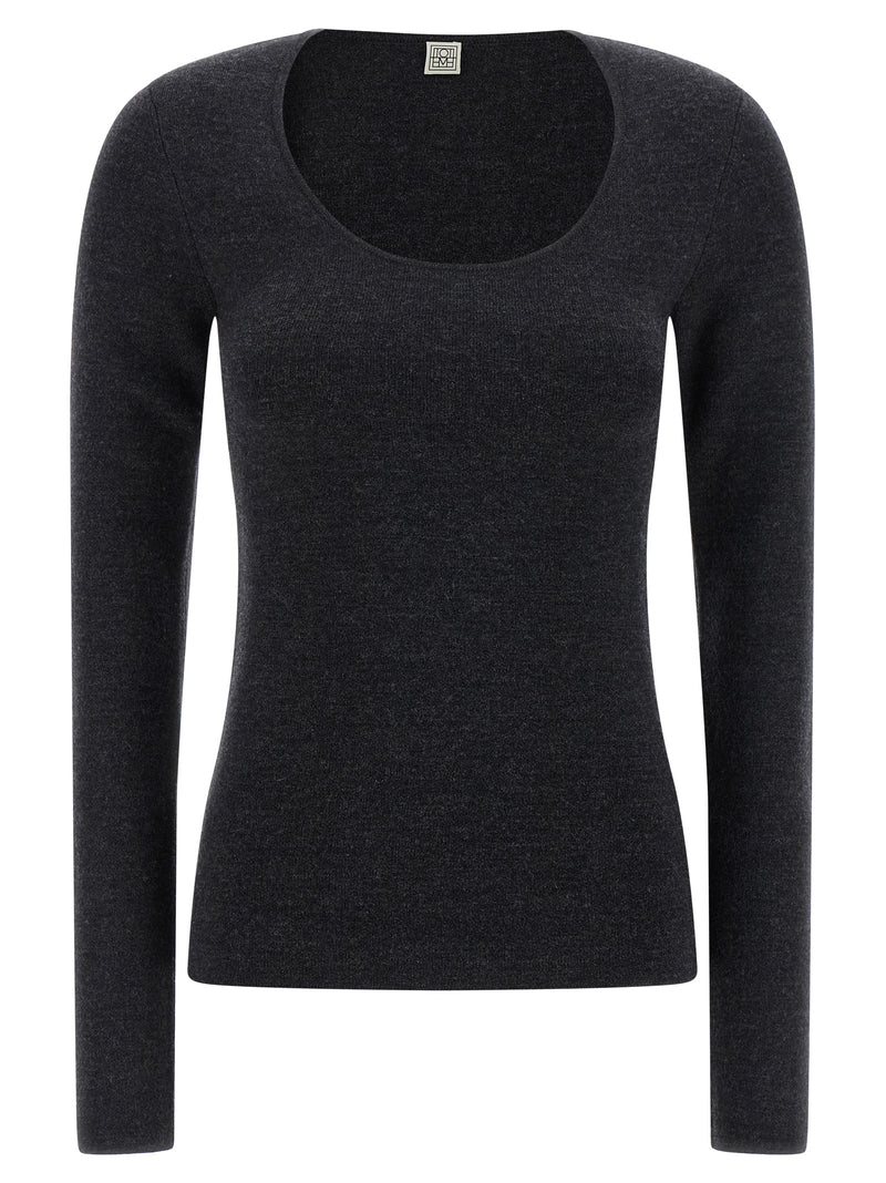 TOTEME Gray Viscose Cardigan