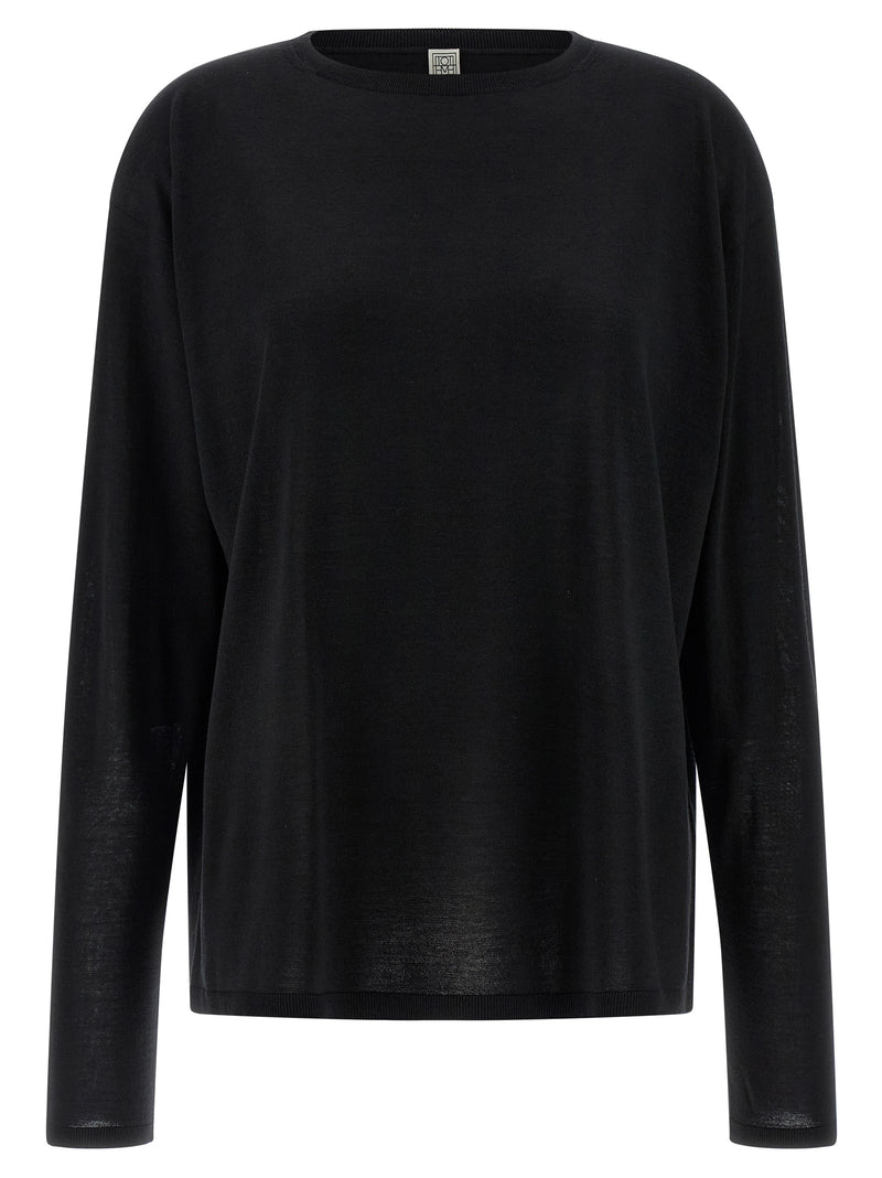 TOTEME Black Wool Cardigan