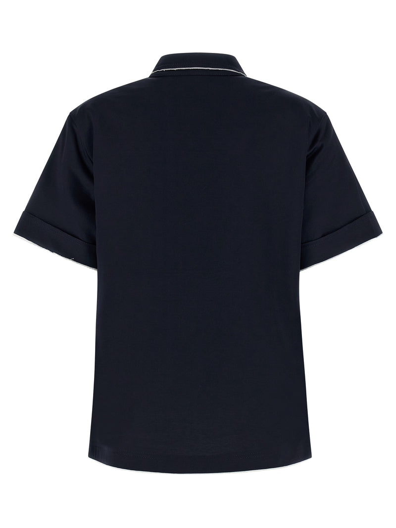 Prada Blue Cotton Polo Shirt