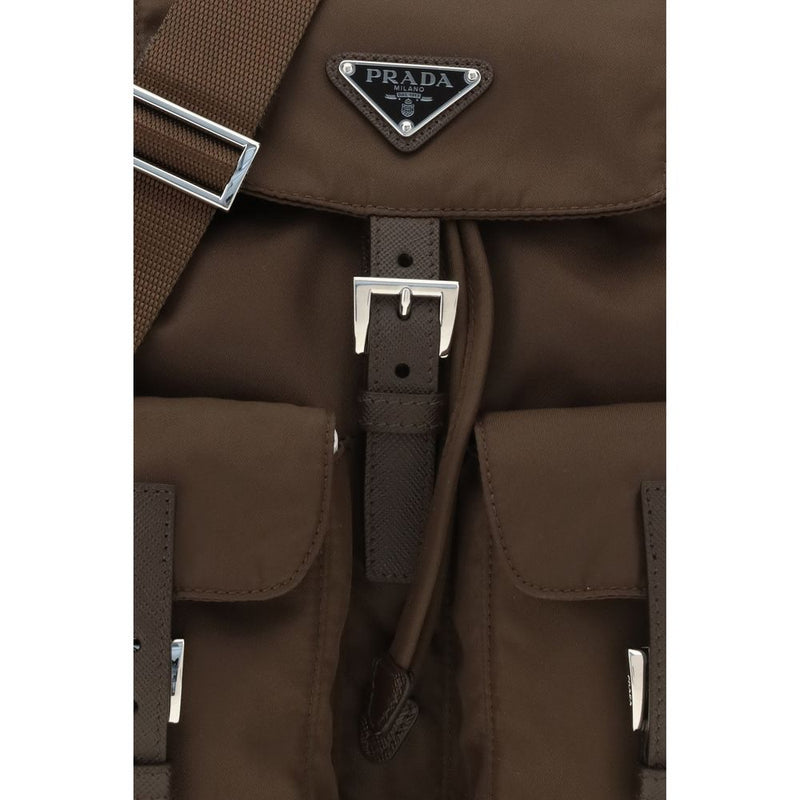 Prada Brown Nylon Backpack