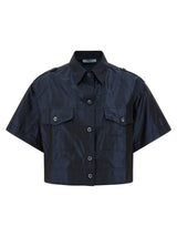Prada Blue Silk Blouse