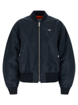 Prada Blue Polyamide Bomber
