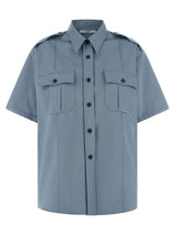 Prada Blue Cotton Blouse