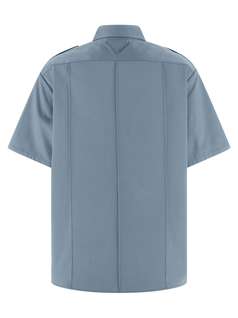 Prada Blue Cotton Blouse
