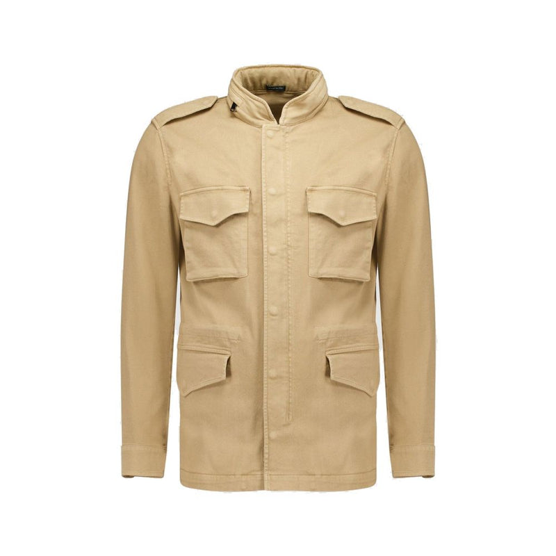 Autore Beige Cotton Full-Length Jacket
