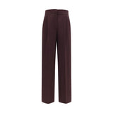 Forte_Forte Purple Polyester Casual Pants