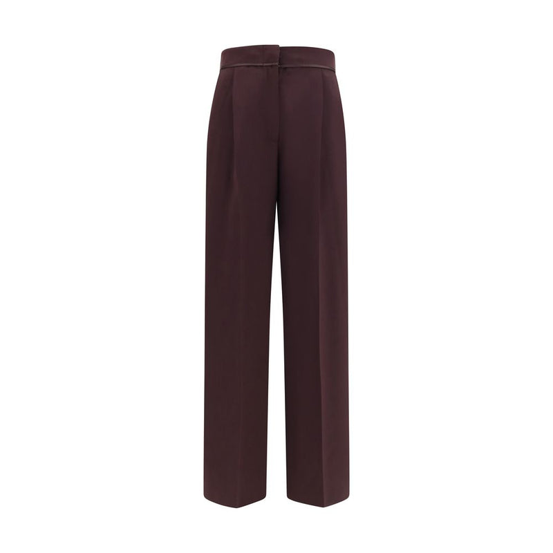 Forte_Forte Purple Polyester Casual Pants