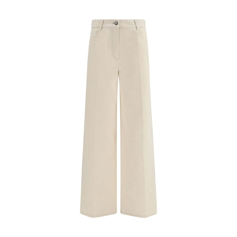 Forte_Forte White Cotton Casual Pants