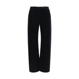 Khaite Black Viscose Casual Pants