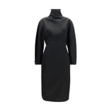 Khaite Black Acetate Cocktail Dress
