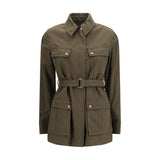 Burberry Bicolor Cotton Full-Length Jacket