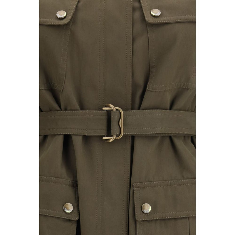 Burberry Bicolor Cotton Full-Length Jacket