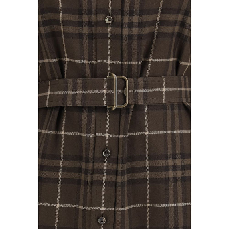 Burberry Brown Cotton Casual Dress