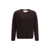 Valentino Garavani Brown Wool Oves Aries Cardigan