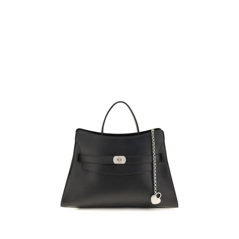 Alexander McQueen Black Calf Leather Bos Taurus Shoulder Bag