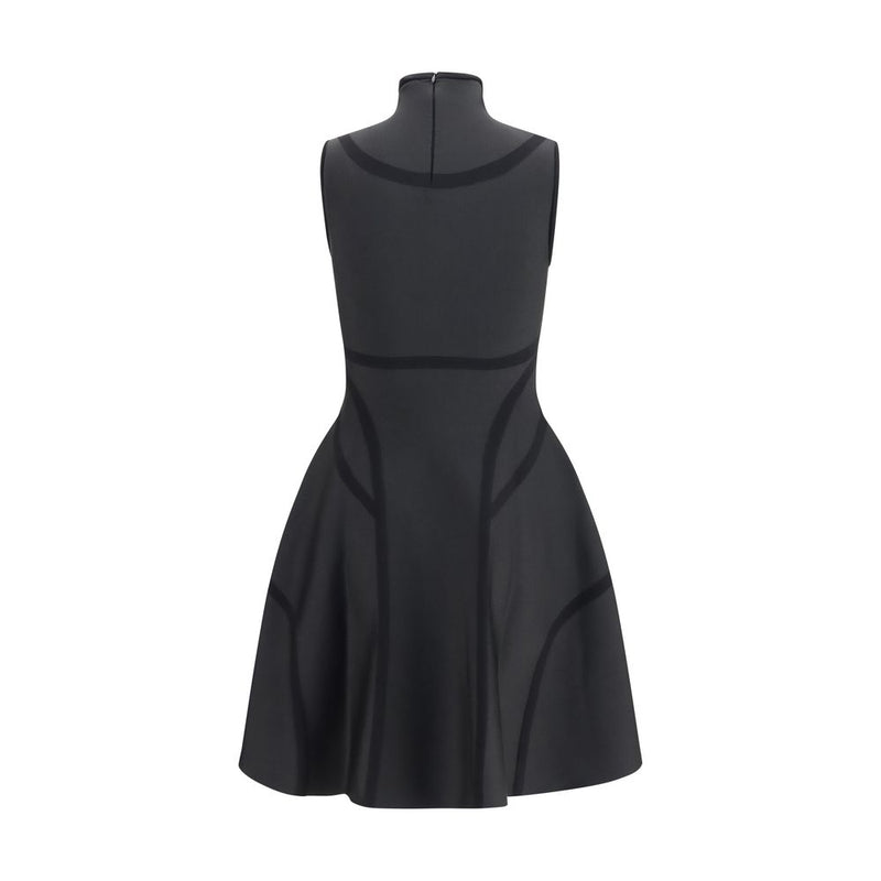 Alexander McQueen Black Polyester Cocktail Dress