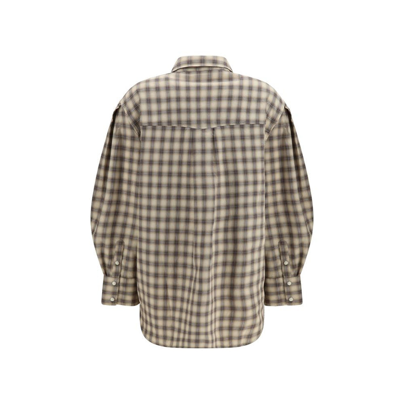 Ganni Beige Cotton Dress Shirt