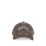Ganni Brown Cotton Cap (Baseball Hat)