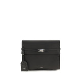 Dolce & Gabbana Black Calf Leather Bos Taurus Shoulder Bag