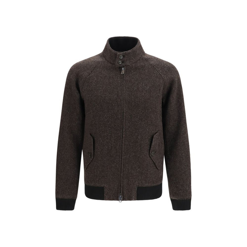 Baracuta Brown Viscose Biker Jacket