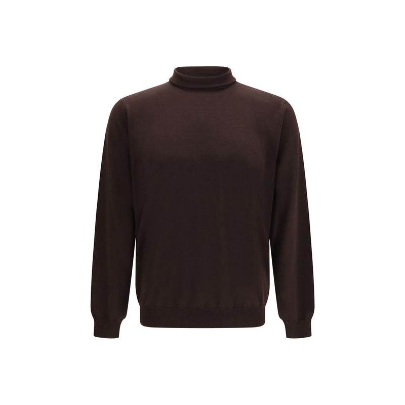 Lardini Brown Wool Oves Aries Sweatshirt
