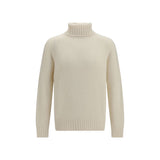 Umit Benan White Cashmere Turtleneck