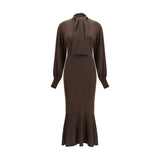 Jacquemus Brown Silk Casual Dress