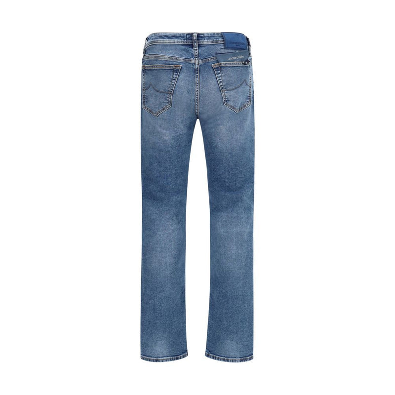 Jacob Cohen Blue Cotton Slim Fit Jeans