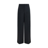 Fabiana Filippi Black Acetate Casual Pants