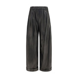 Brunello Cucinelli Black Leather Pants