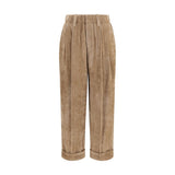 Brunello Cucinelli Brown Viscose Casual Pants