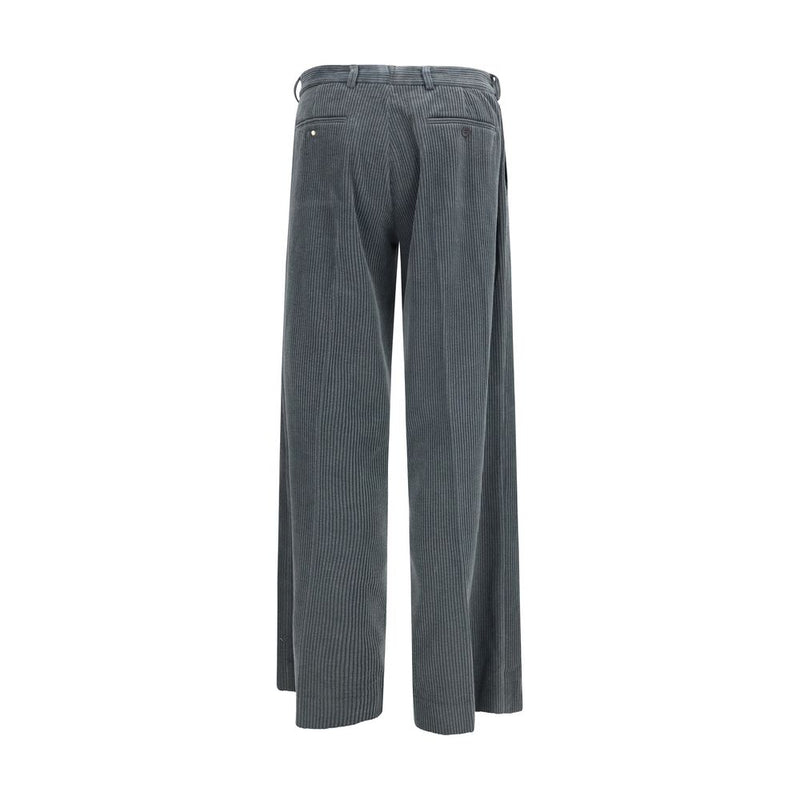 Magliano Gray Cotton Casual Pants