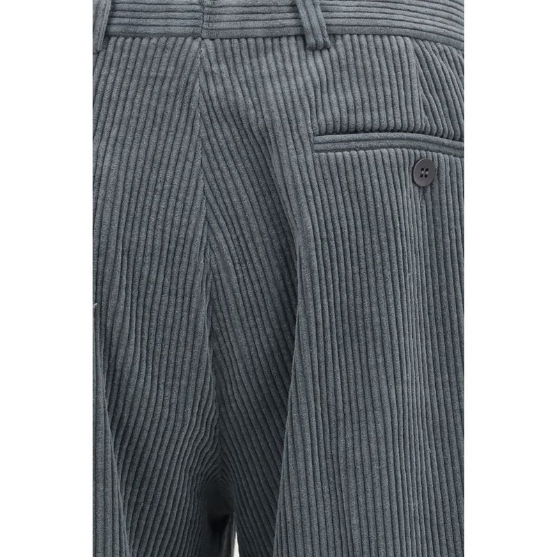 Magliano Gray Cotton Casual Pants