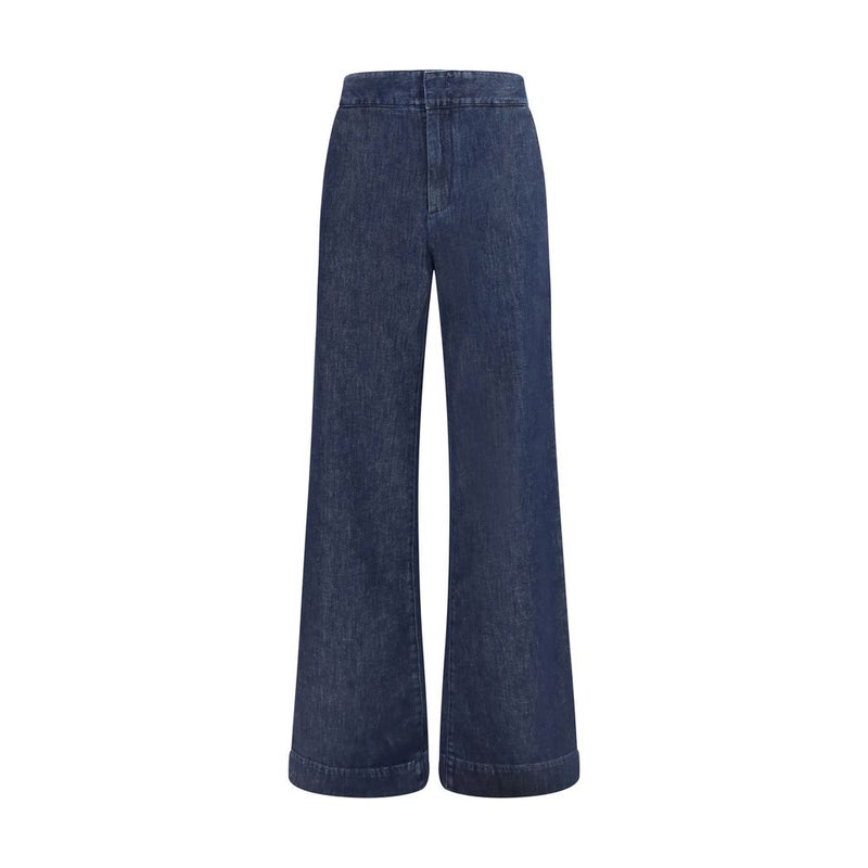 SA SU PHI Blue Cotton Flared Jeans
