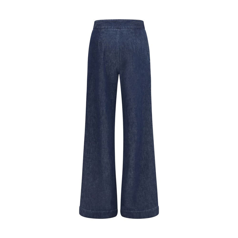 SA SU PHI Blue Cotton Flared Jeans