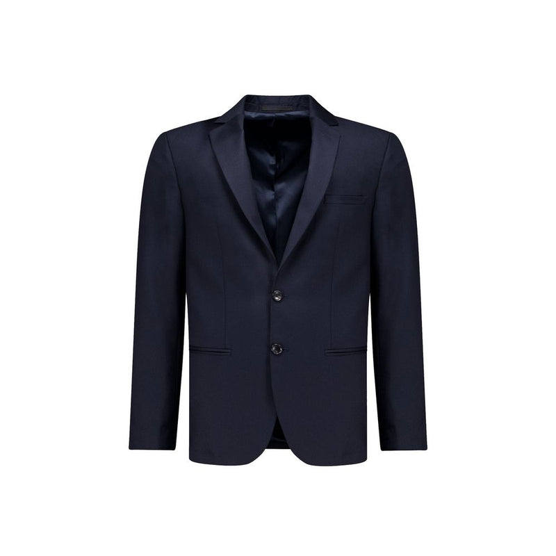 Autore Blue Wool Full-Length Jacket