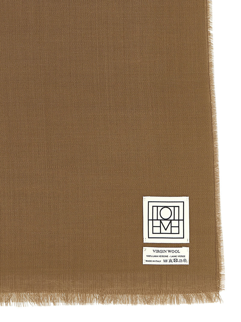 TOTEME Brown Virgin Wool Foulard
