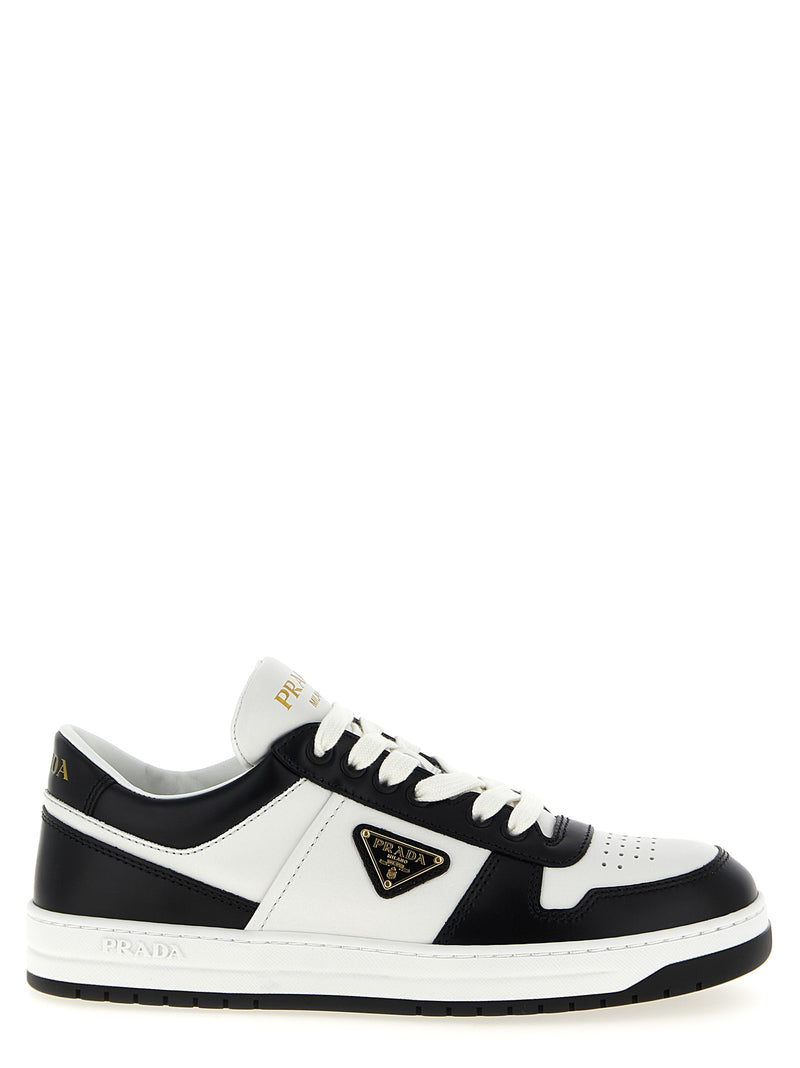 Prada Bicolor Calfskin Low Top Sneakers