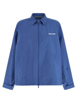 Miu Miu Blue Recycled Polyester Shell Jacket