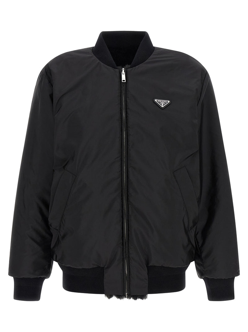 Prada Black Recycled Polyamide Bomber