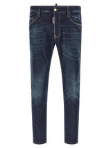 Dsquared² Blue Cotton Straight-Leg Jeans