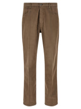 Prada Brown Cotton Casual Pants