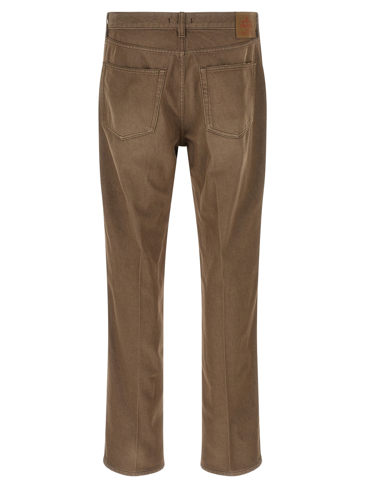 Prada Brown Cotton Casual Pants