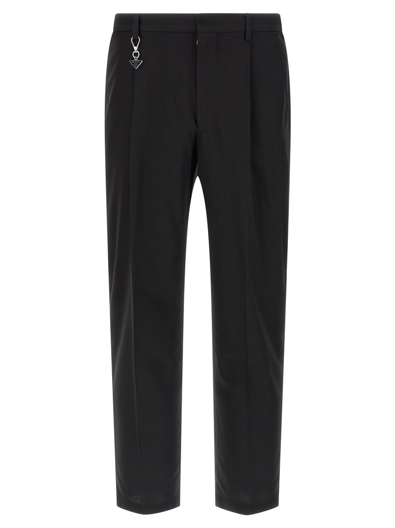 Prada Black Cotton Casual Pants