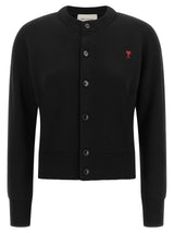 Ami Paris Black Wool Cardigan