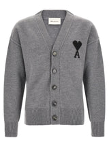 Ami Paris Gray Wool Cardigan