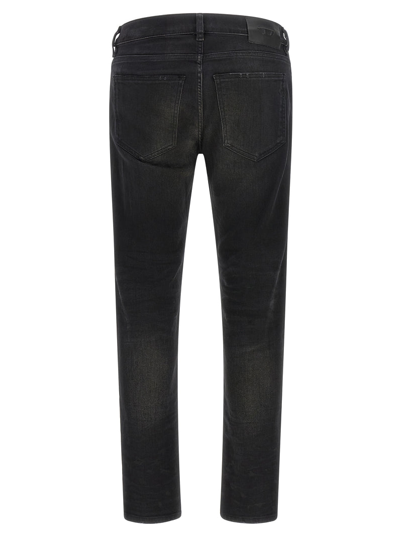Diesel Black Cotton Tapered Jeans