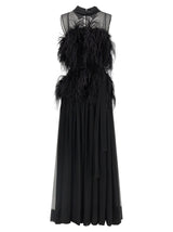 Alberta Ferretti Black Silk Long Dress